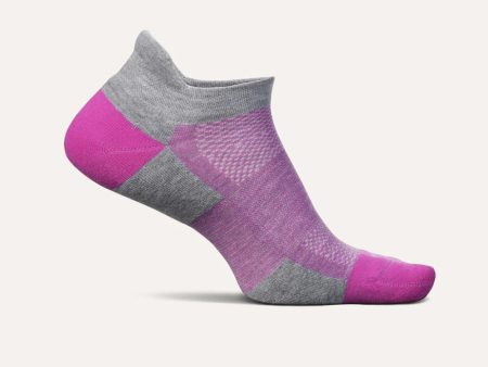 Feetures High Performance Max Cushion No Show Tab Socks - Vivid Violet on Sale