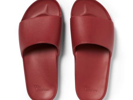 Arch Support Slides - Classic - Sangria Red Hot on Sale