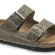 Birkenstock Arizona Faded Khaki Soft Footbed Online Sale