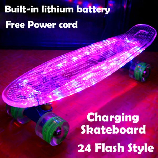 LED Cruiser Kicktail Penny-style Skateboard - Online Hot Sale