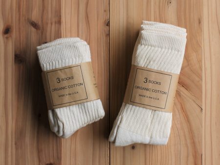 ORGANIC COTTON 3PACK SOCKS Sale