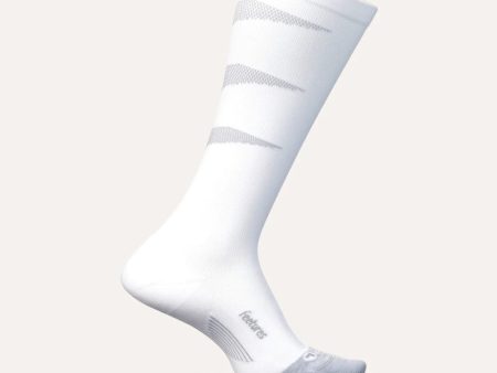 Feetures Graduated Compression Light Cushion Knee High Socks - White For Sale