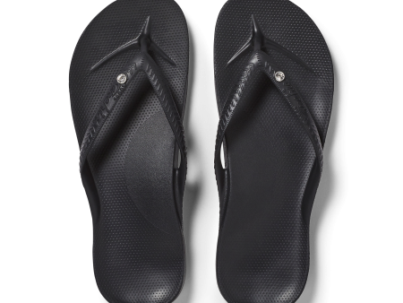 Arch Support Thongs - Classic - Crystal Black Fashion