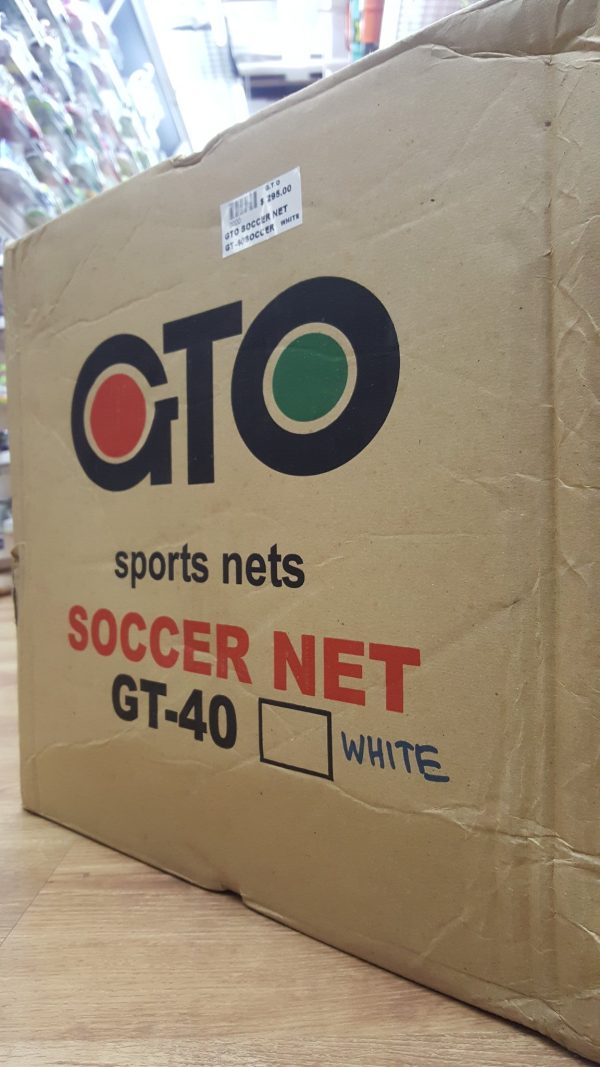 Official Soccer Goalpost Net GTO-40,  White - Online now