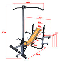 WEIGHT BENCH & PRESS w Lat Pull Down - Discount