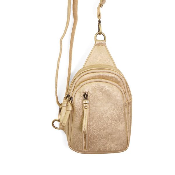 Joy Susan Metallic Gold Skyler Sling Bag For Sale