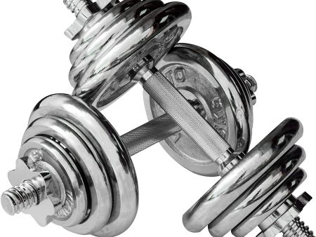 Chrome Dumbell Set 10KG Adjustable + Hot on Sale