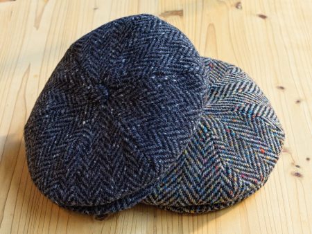 BELGIAN NEWSBOY CAP DONEGAL TWEED HRRING-BONE For Discount