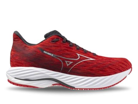 Mizuno Men s Wave Rider 28 - High Risk Red White For Cheap