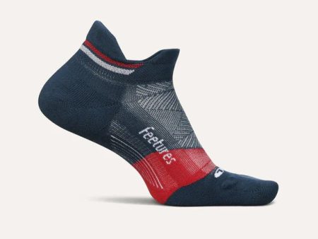 Feetures Elite Max Cushion No Show Tab Socks - USA 2024 Navy For Sale