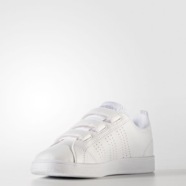 Adidas VS Advantage Clean K Velcro White Shoes Fashion