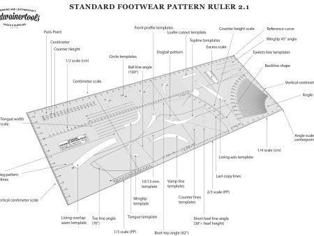 NEW PROFESSIONAL FOOTWEAR PATTERN RULER 2.1 by Cordwainer Tools For Discount