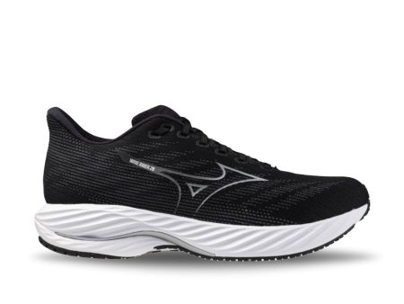 Mizuno Men s Wave Rider 28 - Black Silver Supply