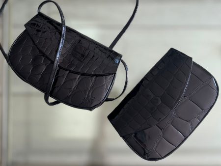 MINI CROSSBODY BAGS - FULL BLACK GLAZE - IN STOCK NOW Cheap