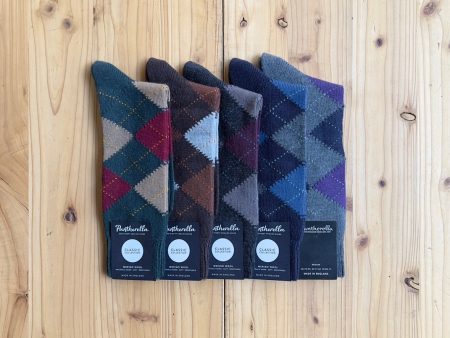 PANTHERELLA ARGYLE SOCKS WOOL Hot on Sale