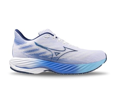 Mizuno Men s Wave Rider 28 - White Estate Blue For Cheap