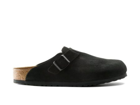 Birkenstock Boston Soft Footbed - Black Suede Online