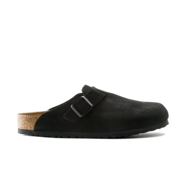 Birkenstock Boston Soft Footbed - Black Suede Online