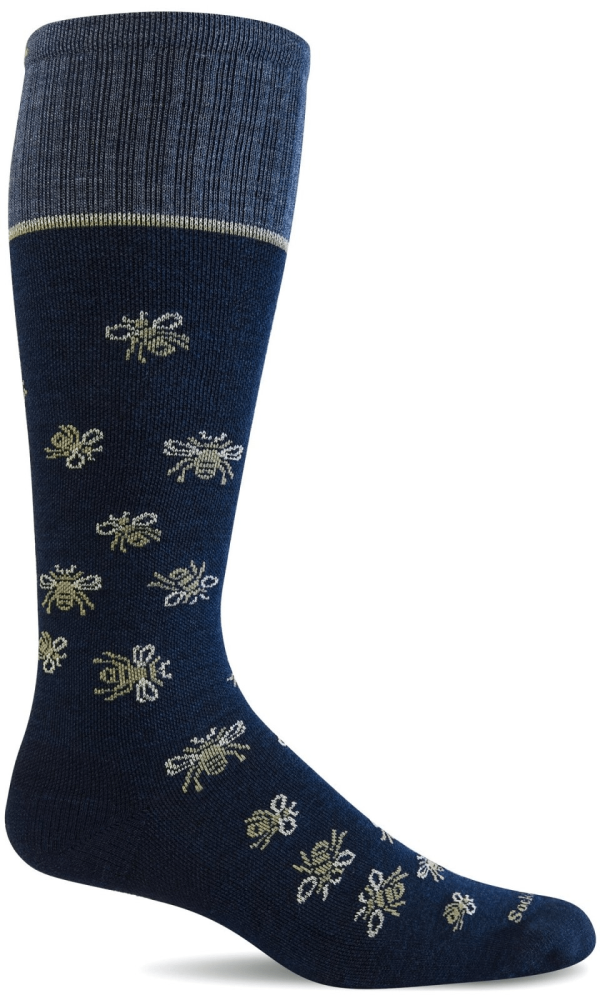 Busy Bee | Wide Calf | Compression | Women | Navy on Sale