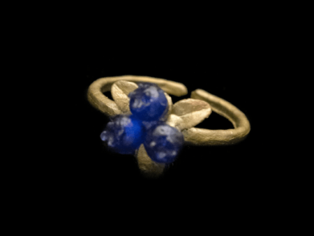 Petite Blueberry | Adjustable Ring | Bronze Cast Glass Supply