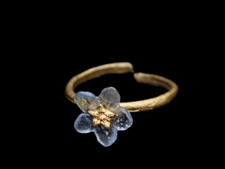 Forget-Me-Not Single Flower | Adjustable Ring | Bronze  Cast Glass Online