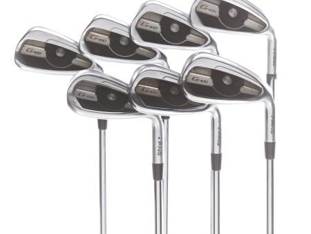 Ping G400 Steel Mens Right Hand Irons 5-SW Blue Dot 1* Upright Regular - Ping AWT 2.0 R Online now